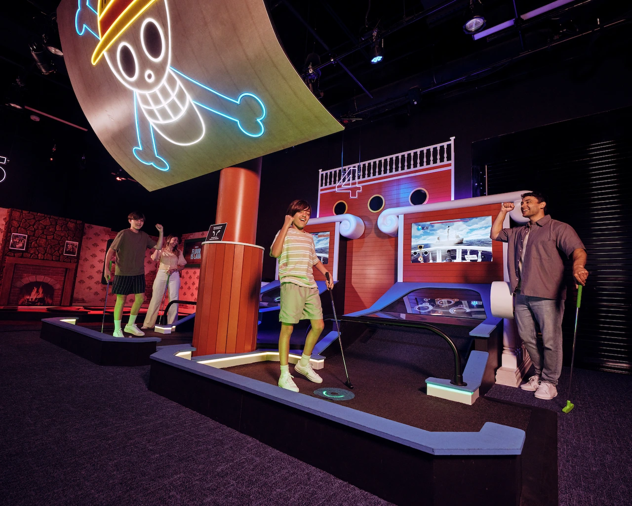 One Piece hole at Top 9 mini-golf
