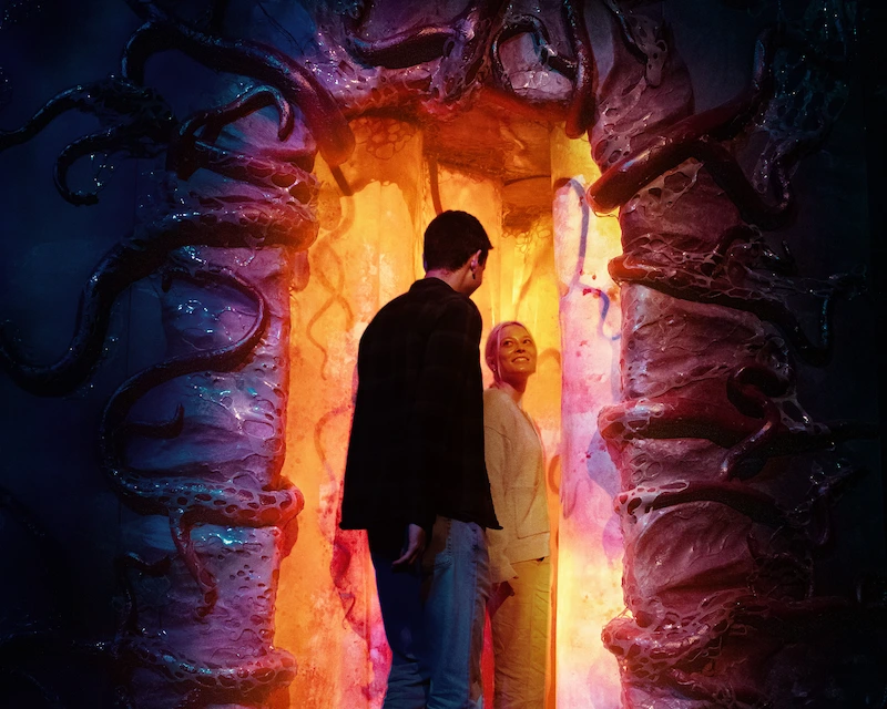Entering the portal into the Upside Down
