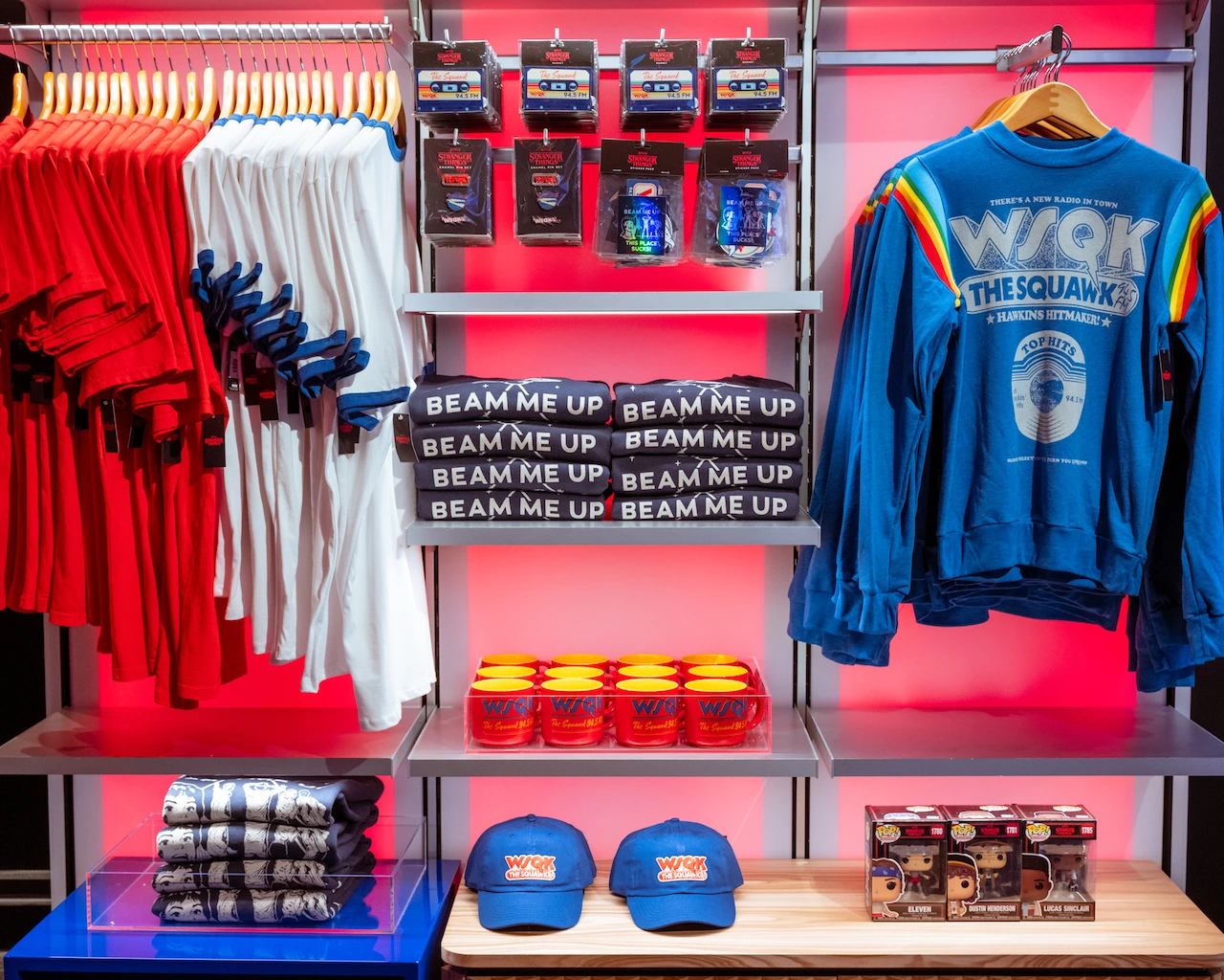 Stranger Things section of Retail Shop
