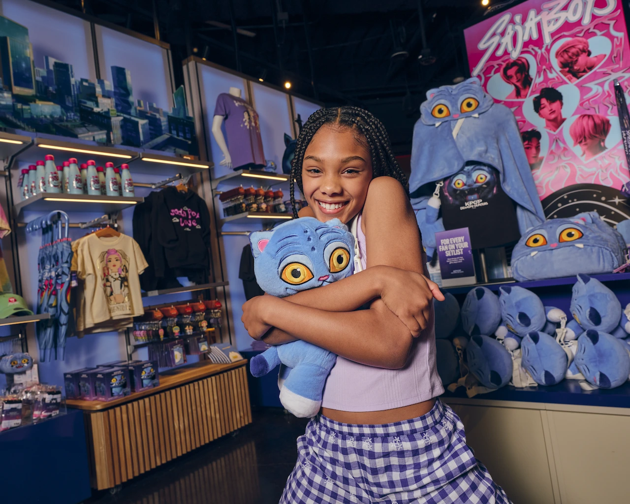 Girl holding Derpy in Netflix Retail
