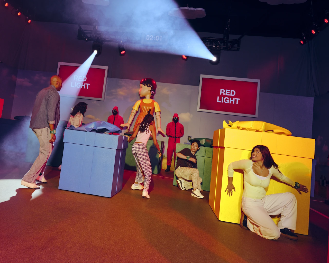 Group playing Squid Game