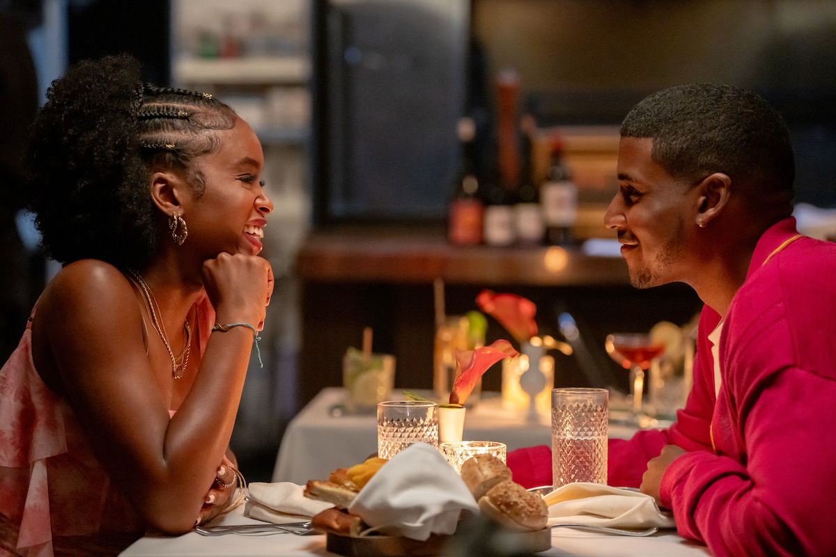 Lovie Simone as Keisha Clark and Michael Cooper Jr. as Justin Edwards in ‘Forever’