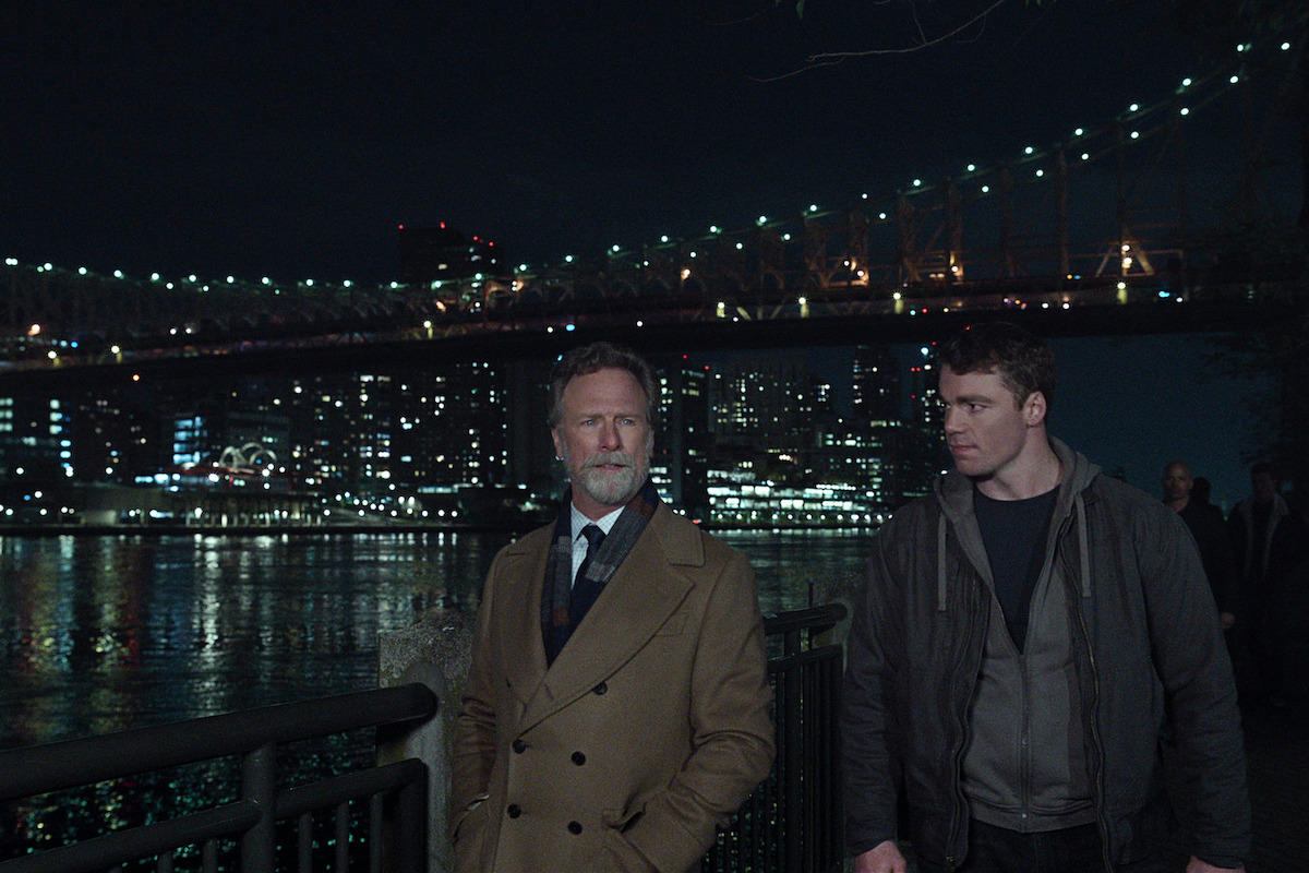 Louis Herthum as Jacob Monroe and Gabriel Basso as Peter Sutherland in Season 2 of ‘The Night Agent’