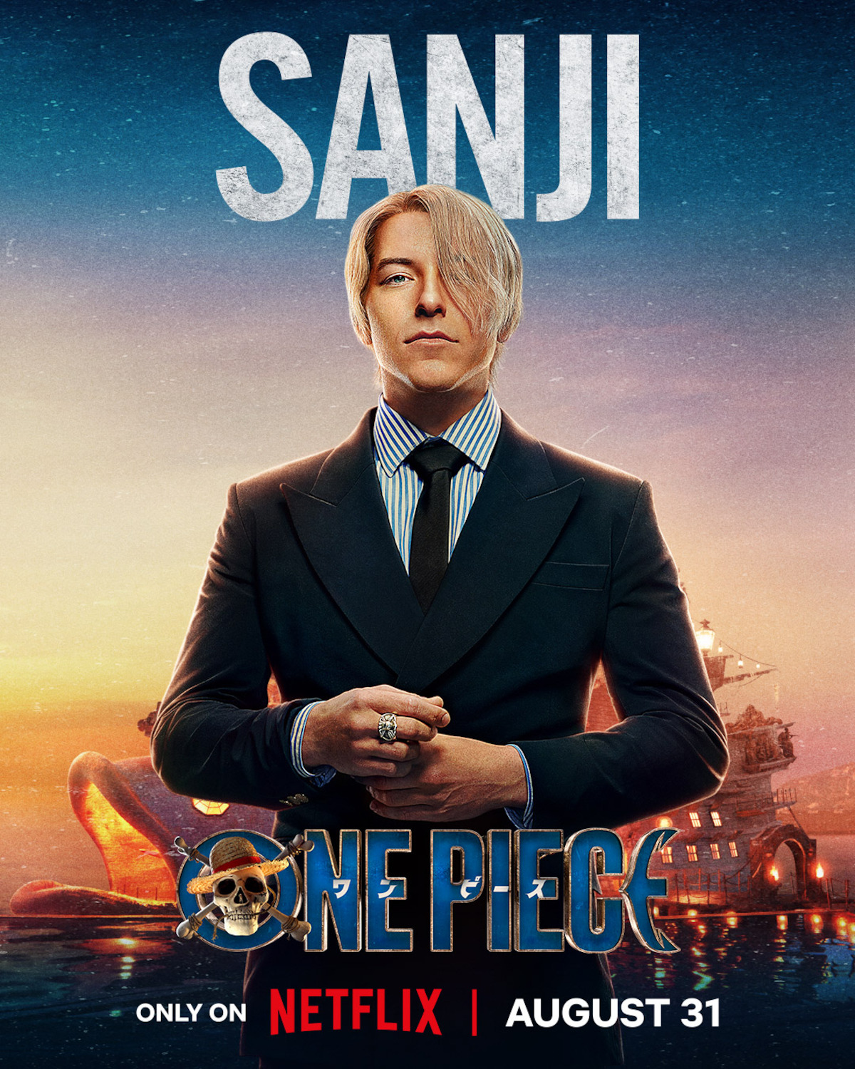Who plays Sanji in Netflix's One Piece live action series?
