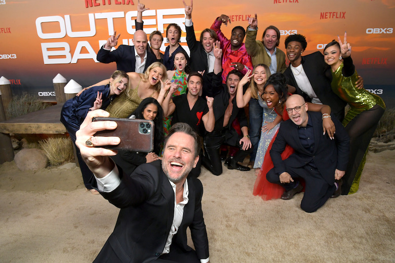 Cast of Outer Banks at the Season 3 Red Carpet Premiere. 