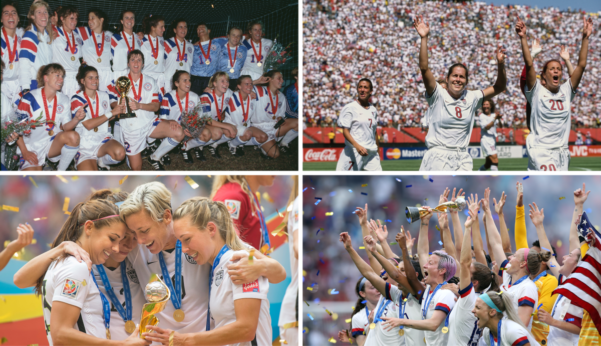 Across four title runs — 1991, 1999, 2015, and 2019 — the US Women’s National Team built one of the defining dynasties in international soccer. From the first FIFA Women’s World Championship to the global spectacle of the modern Women’s World Cup, each trophy marked a different era of American dominance, and a different generation of players carrying the standard forward.
