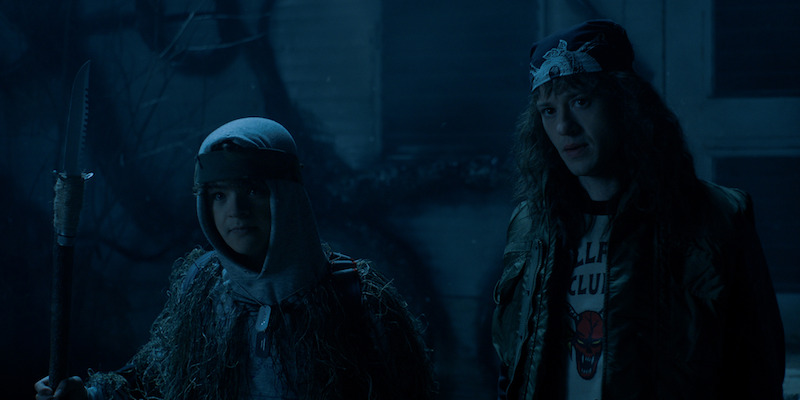From left: Matarazzo as Dustin and Quinn as Eddie in Stranger Things Season 4, Volume 2. - See Over 100 Photos From ‘Stranger Things’ Season 4 Volume 2
