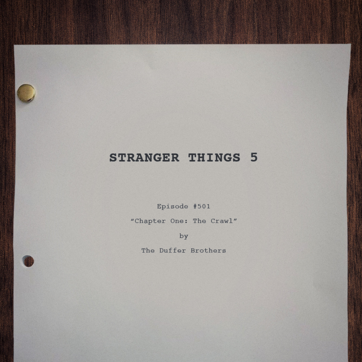 Foto halaman pertama naskah pertama 'Stranger Things' Musim 5