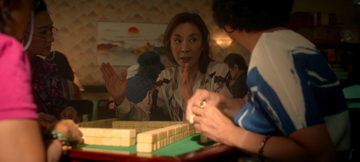 Michelle Yeoh as Eileen Sun plays mah-jongg in season 1 of ‘The Brothers Sun’