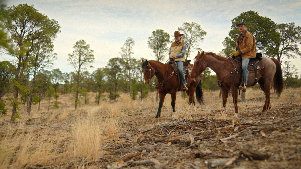 Josh Duhamel as Staten and Garrett Wareing as Lucas in ‘Ransom Canyon’