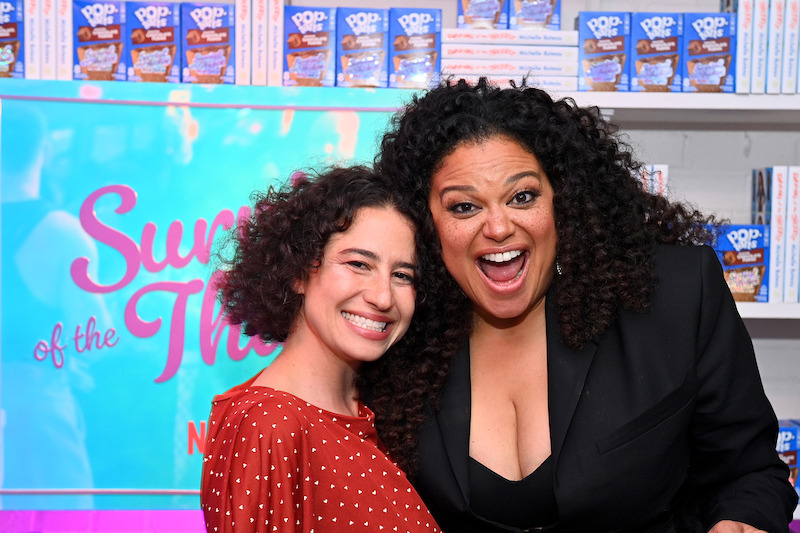 (L-R) Ilana Glazer and Michelle Buteau attend the Netflix New York Special Screening of Survival Of The Thickest at Metrograph on July 11, 2023 in New York City.