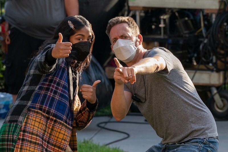 Maitreyi Ramakrishnan as Devi and Director Dean Holland