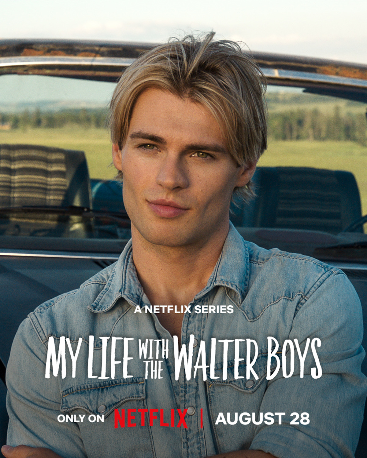 Noah LaLonde as Cole in a poster for ‘My Life with the Walter Boys’ Season 2 only on Netflix on August 28.