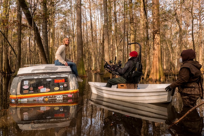Madelyn Cline as Sarah Cameron in Outer Banks Season 2 Behind-the-Scenes Photo Gallery