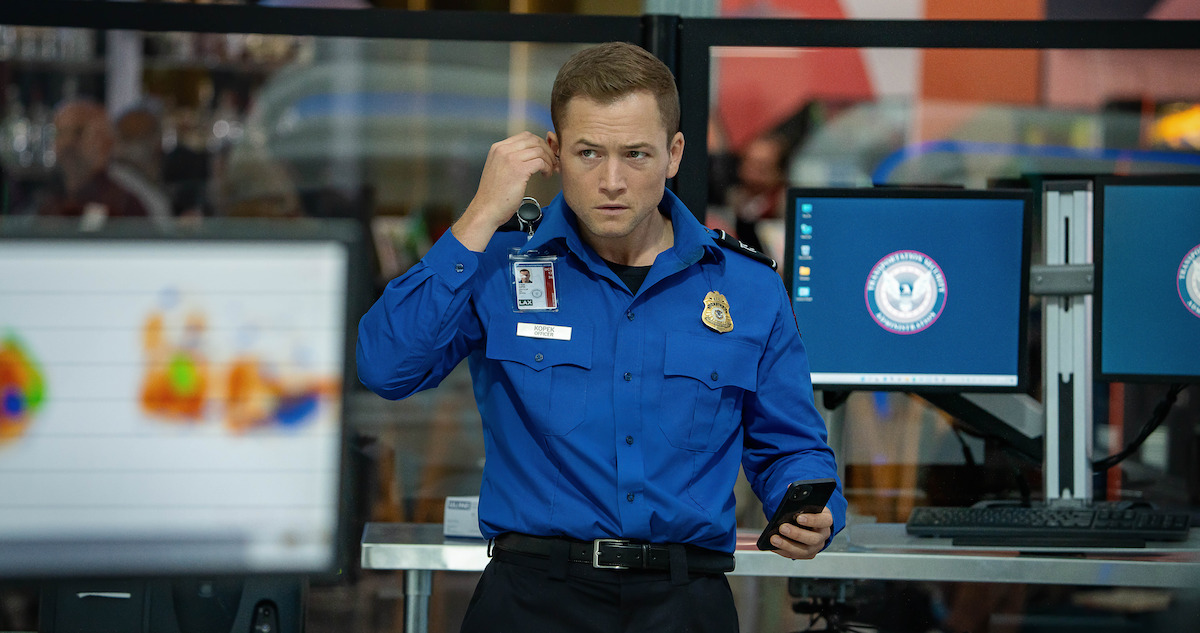 Taron Egerton as Ethan Kopek in 'Carry-On'.