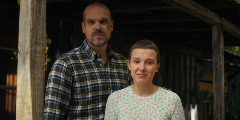 From left: Harbour as Hopper and Brown as Eleven in Stranger Things Season 4, Volume 2.- See Over 100 Photos From ‘Stranger Things’ Season 4 Volume 2