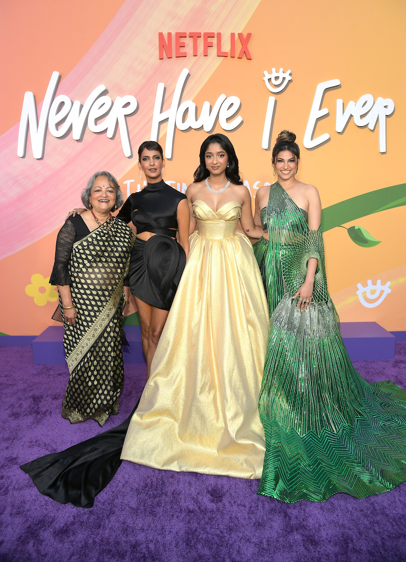 Cast of Never Have I Ever at the red carpet premiere in Los Angeles.