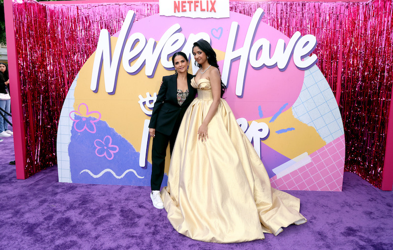 Cast of Never Have I Ever at the red carpet premiere in Los Angeles.