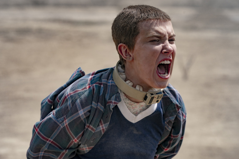 Brown as Eleven in Stranger Things Season 4, Volume 2.- See Over 100 Photos From ‘Stranger Things’ Season 4 Volume 2