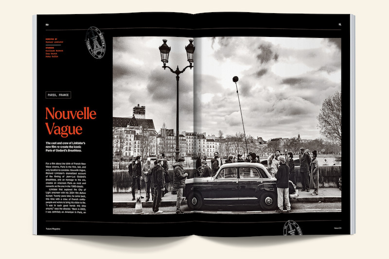 Issue spread of the locations of Nouvelle Vague