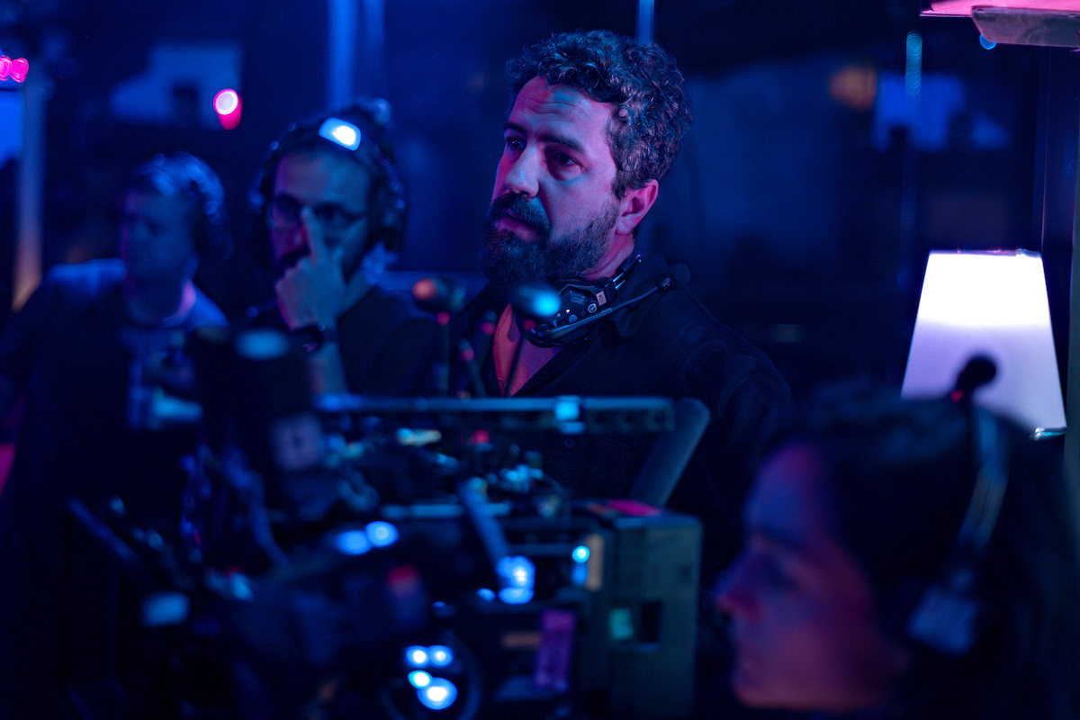 O diretor Felipe Vellas no set do filme Elize: Sombras de uma Mulher