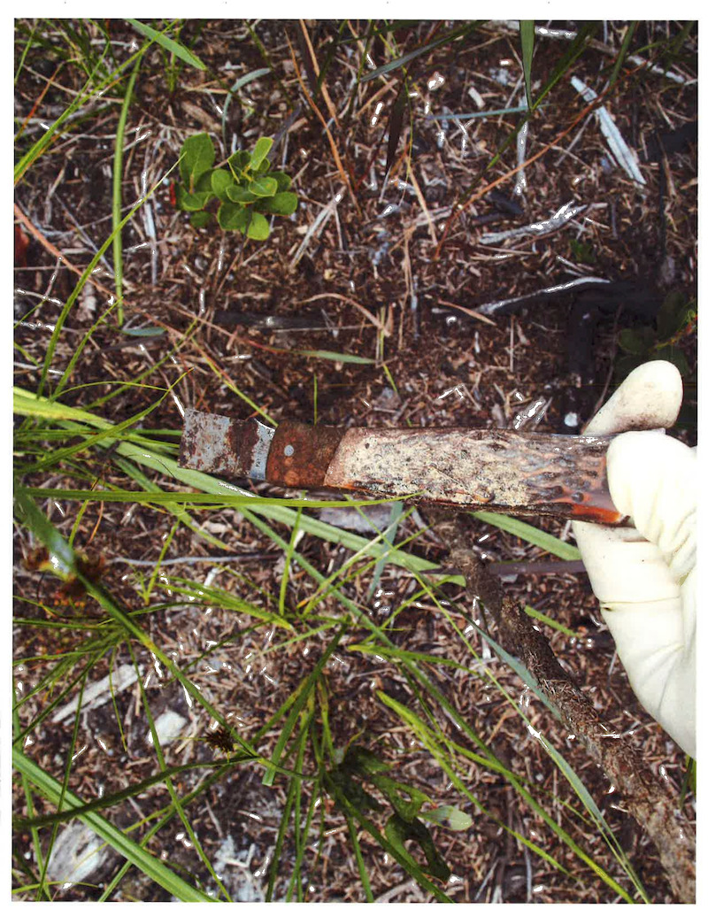 Another view of the knife found near the scene.  -  ‘Unsolved Mysteries’ Episode 1: Roadside clues