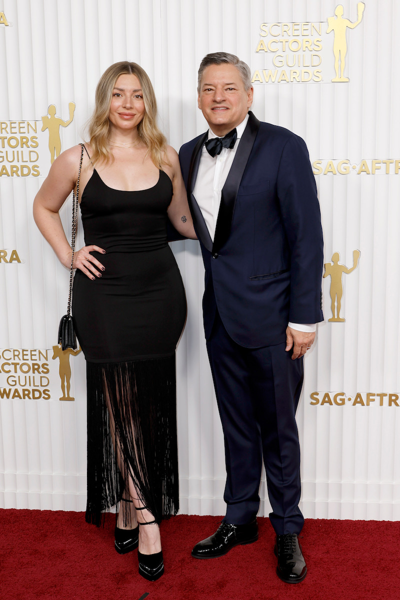 Sarah Sarandos and Ted Sarandos at the 2023 Screen Actors Guild Awards in Los Angeles.
