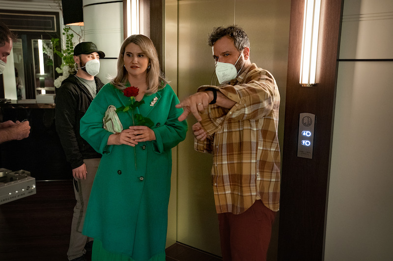 Jillian Bell as Susan and Writer/Director Jeremy Garelick.