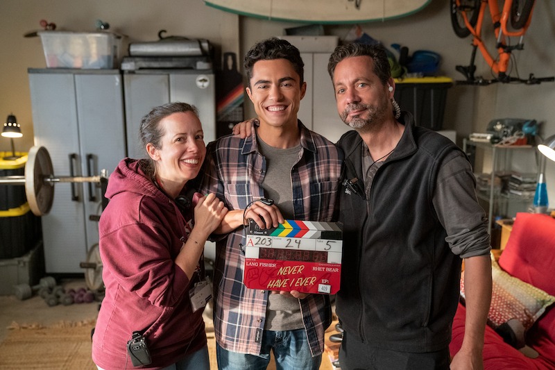 Creator/Director/Executive Producer Lang Fisher and Darren Barnet as Paxton Hall-Yoshida