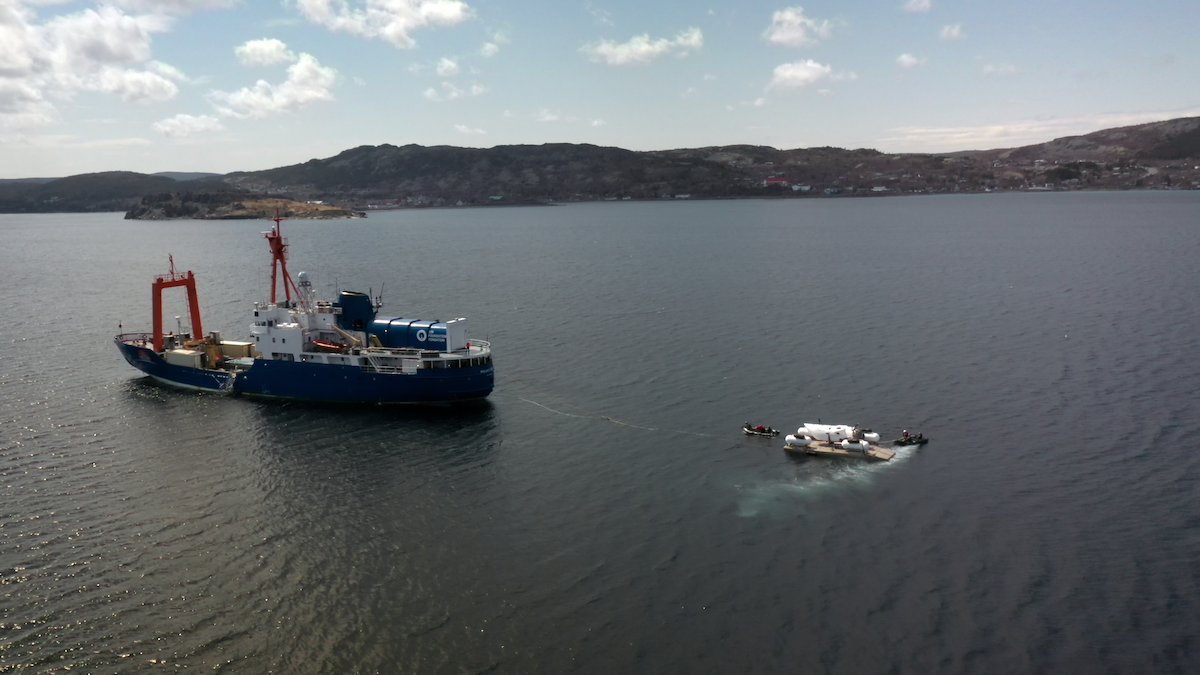 Titan submersible being towed