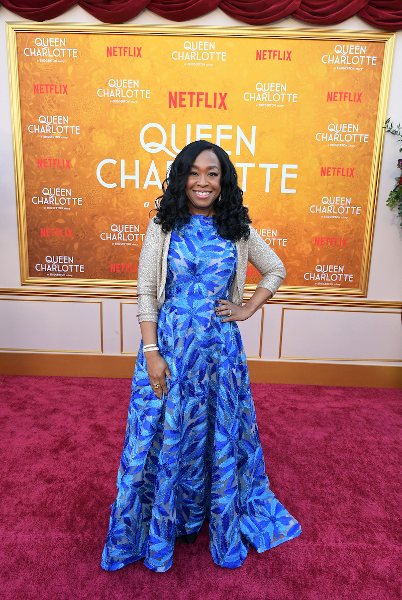 Shonda Rhimes attends Netflix's Queen Charlotte: A Bridgerton Story World Premiere at Regency Village Theatre on April 26, 2023 in Los Angeles, California.