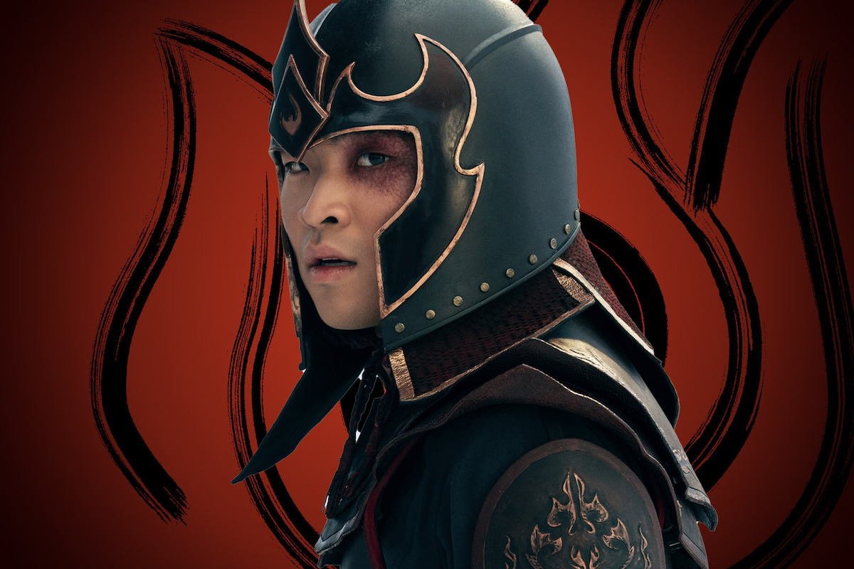 Dalla Liu as Prince Zuko wears a fire tribe helmet in Season 1 of ‘Avatar: The Last Airbender’