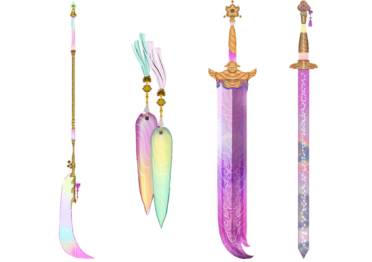 Weapons from 'KPop Demon Hunters'