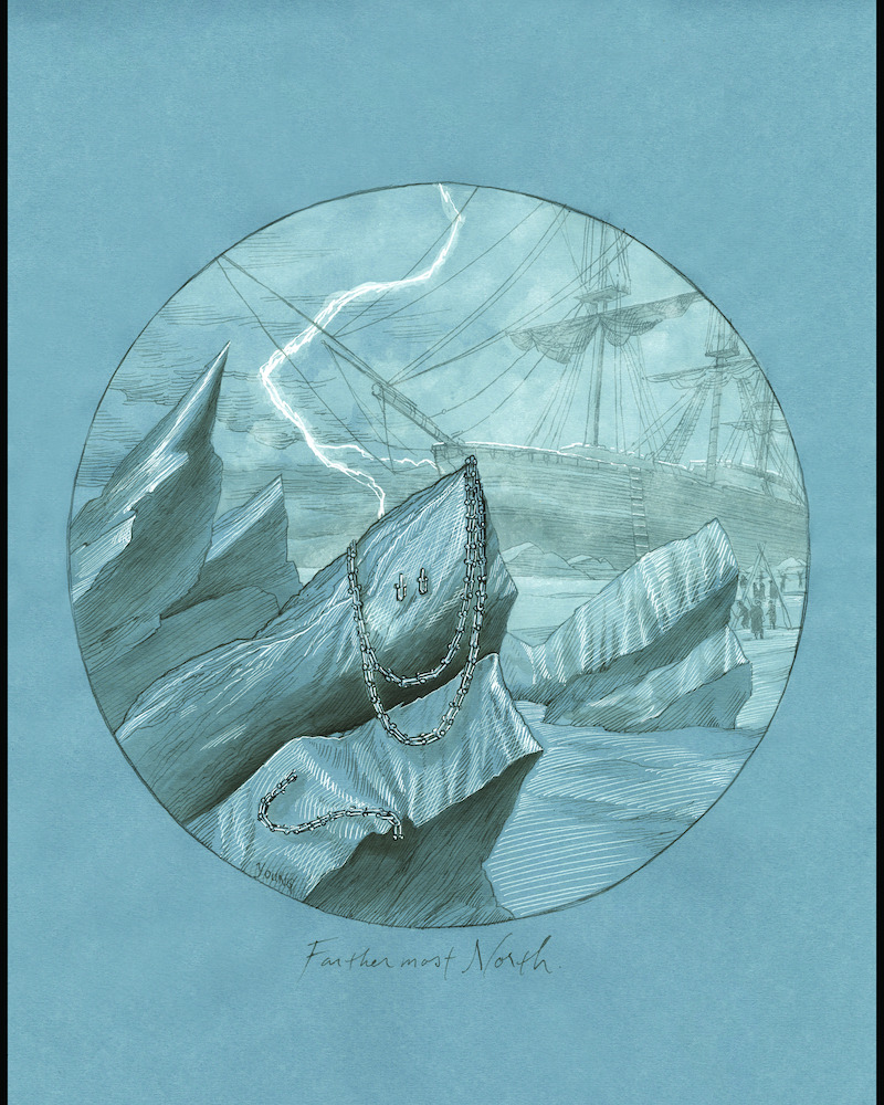 Sketch for the ‘Frankenstein’ Tiffany & Co. window display.