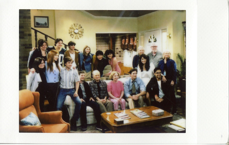 The cast and creators of That ’90s Show with the legacy cast guest stars from That ’70s Show.