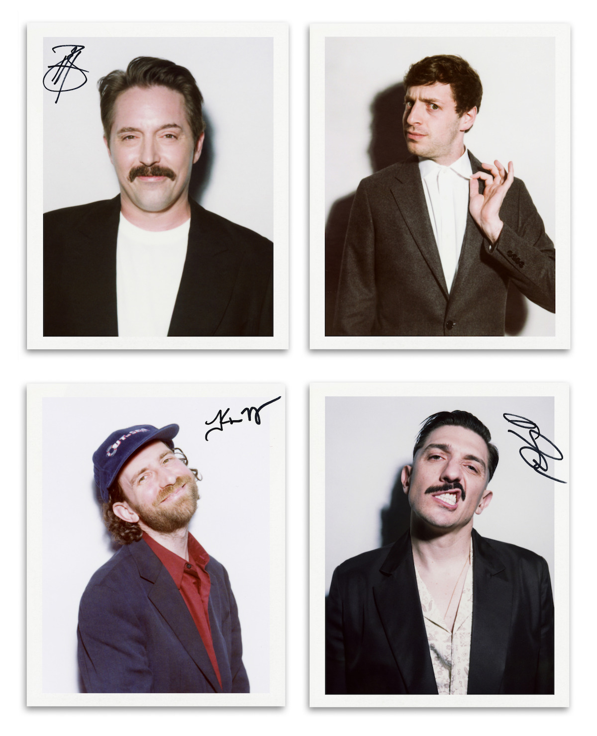 Clockwise from top left: Beck Bennett, Alex Edelman, Andrew Schulz, and Kyle Mooney