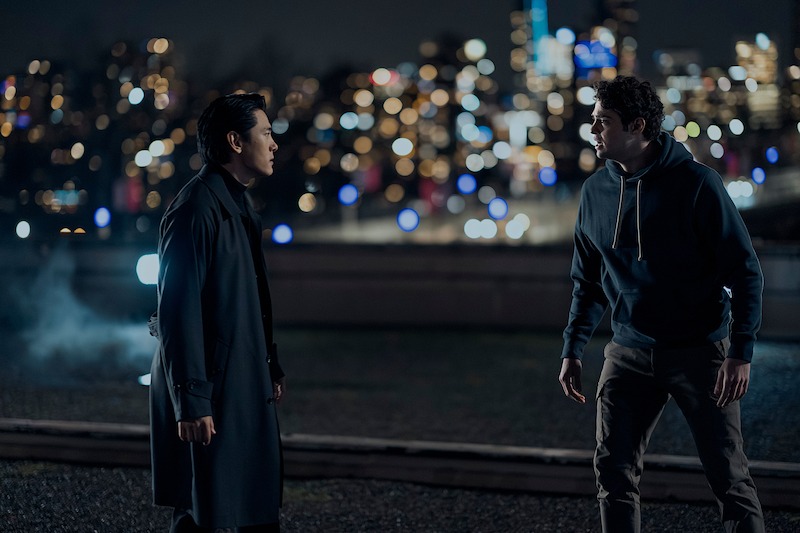 Teo Yoo as Jang Kyun Kim and Noah Centineo as Owen Hendricks in Season 2 of 'The Recruit'