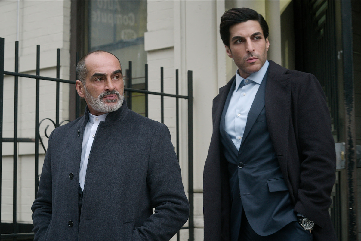 Navid Negahaban as Abbas and Keon Alexander as Javad in ‘The Night Agent’ Season 2