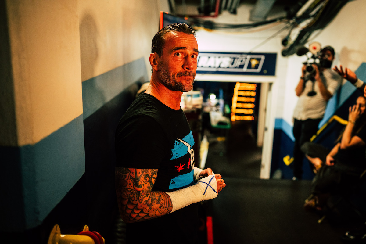 CM Punk backstage.