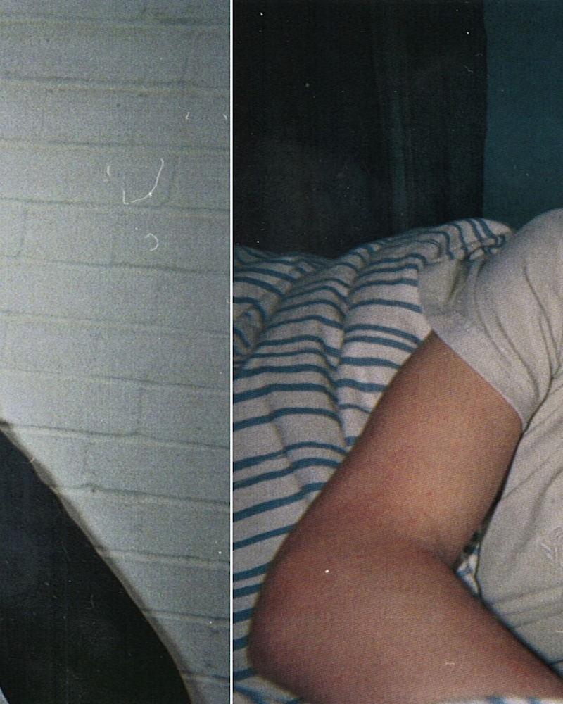 Split view of two disposable camera photos