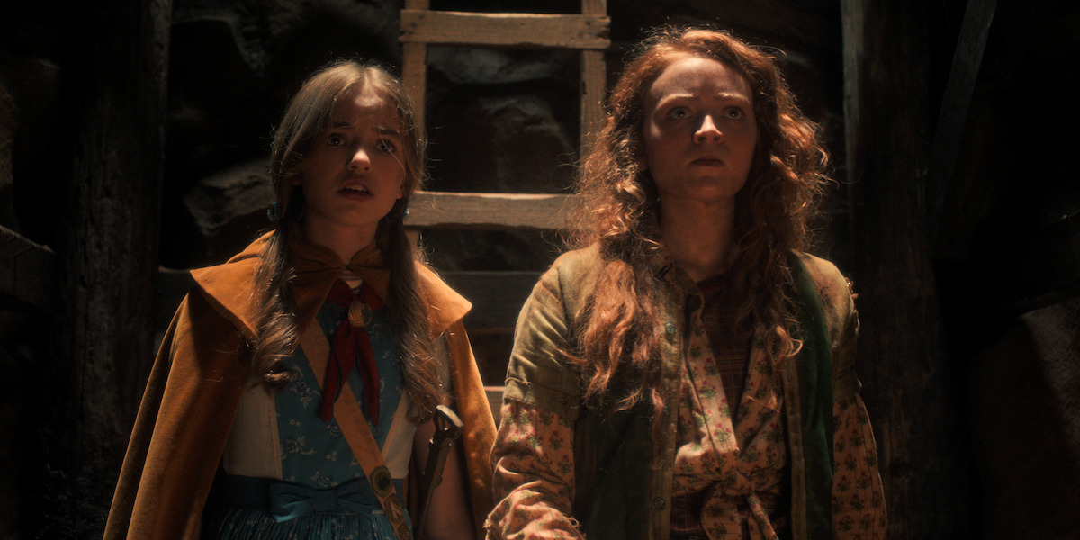 Nell Fisher as Holly Wheeler and Sadie Sink as Max Mayfield in ‘Stranger Things 5’
