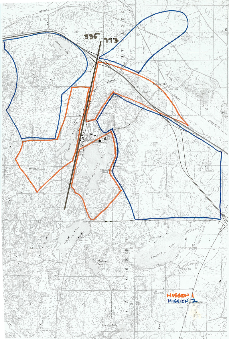 The areas searched during the Stearns County Sheriff’s investigation into Joshua’s disappearance.  - What Happened to Josh Guimond? - Search area maps