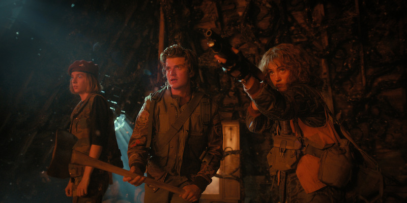 From left: Hawke as Robin, Keery as Steve and Dyer as Nancy in Stranger Things Season 4, Volume 2. - See Over 100 Photos From ‘Stranger Things’ Season 4 Volume 2