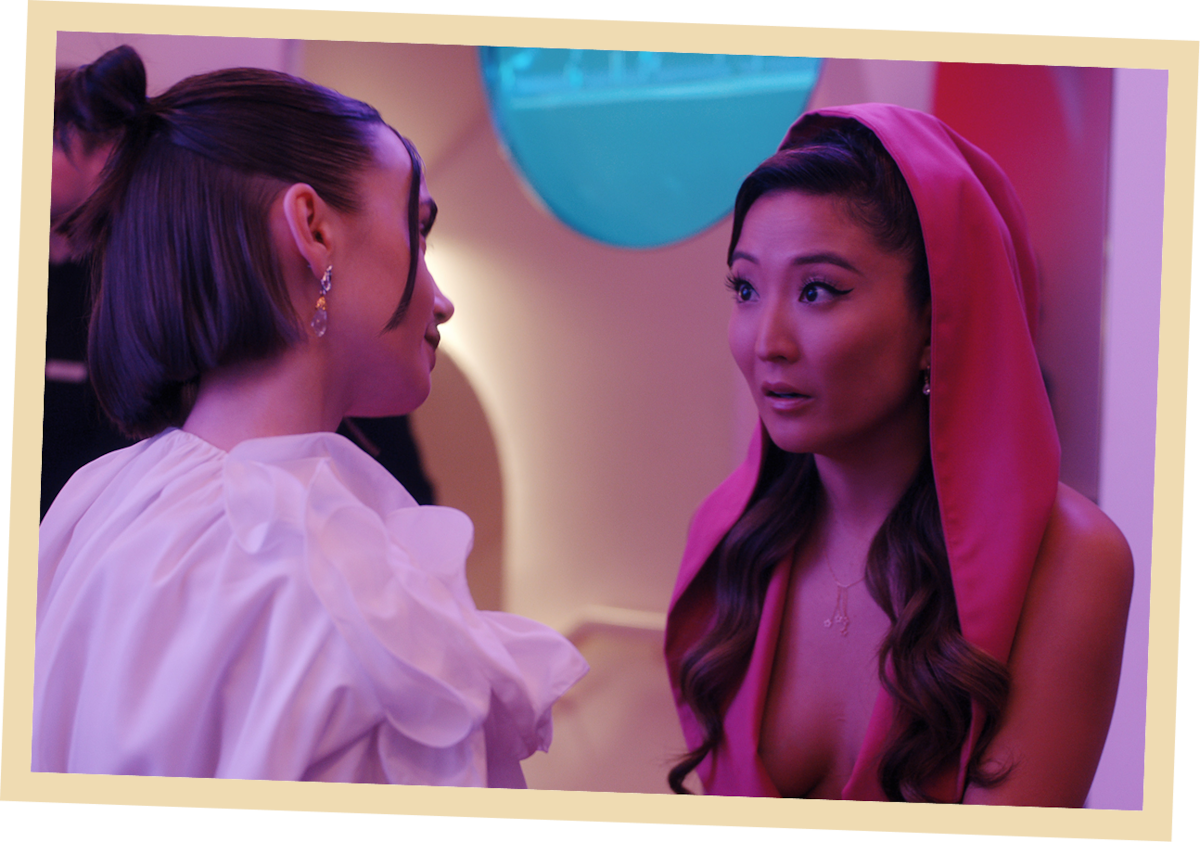 Lily Collins as Emily and Ashley Park as Mindy in ‘Emily in Paris’ Season 5.