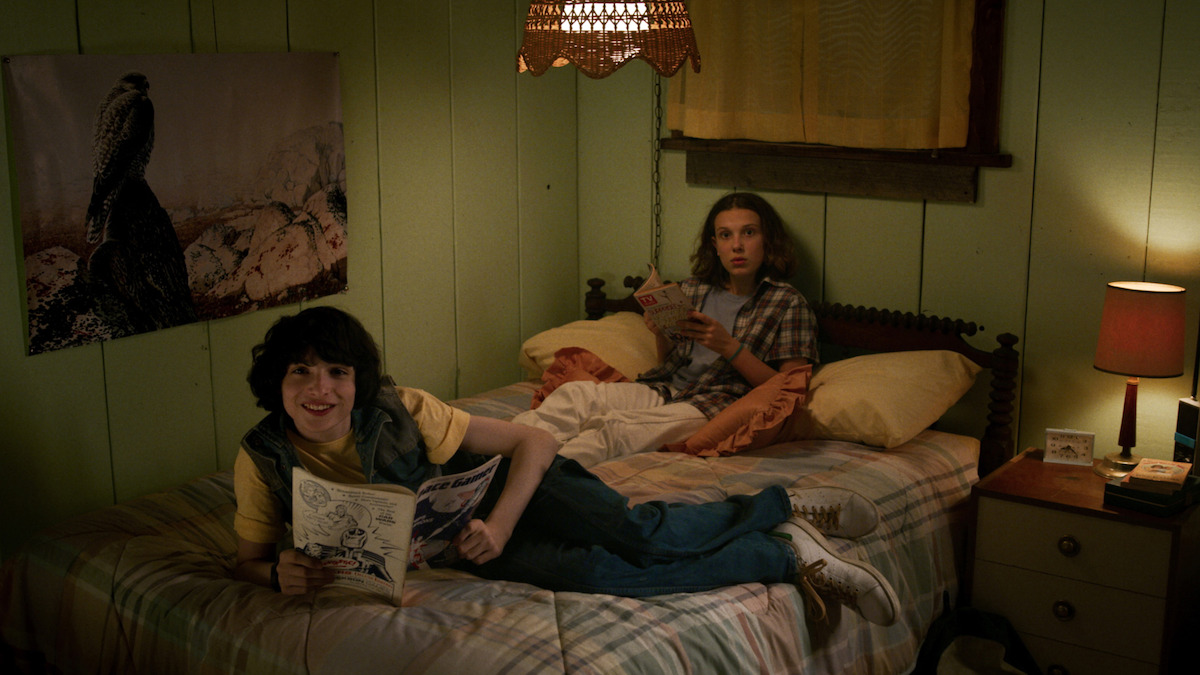 Millie Bobby Brown as Eleven and Finn Wolfhard as Mike in ‘Stranger Things 3’