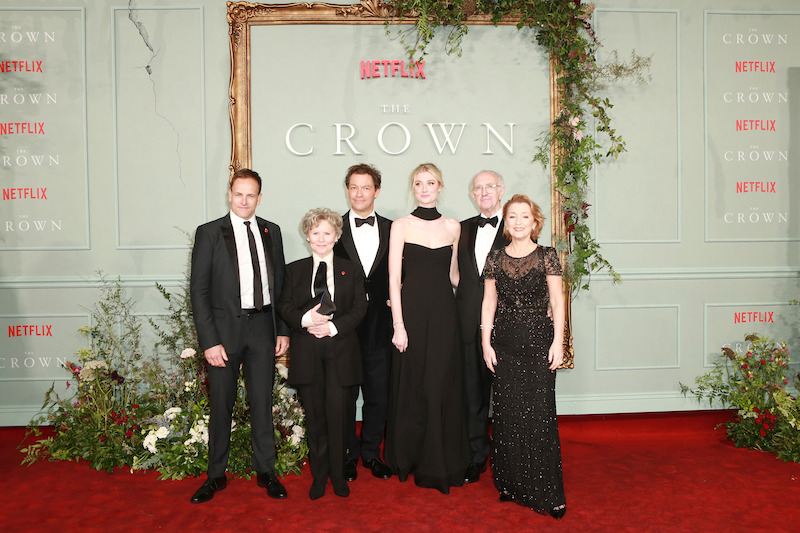From left: Jonny Lee Miller, Imelda Staunton, Dominic West, Elizabeth Debick, Jonathan Pryce and Lesley Manville. 