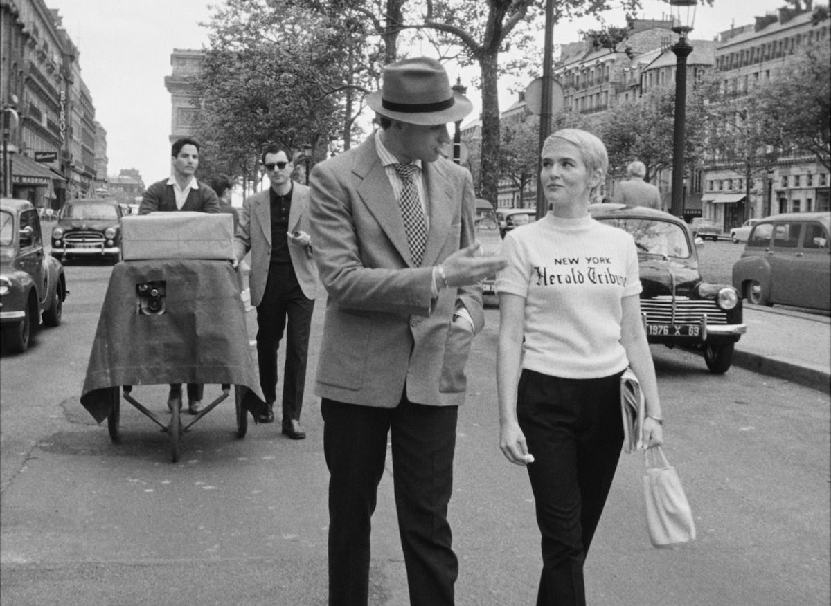 Godard (Marbeck), Belmondo (Dullin) and Jean Seberg (Zoey Deutch)