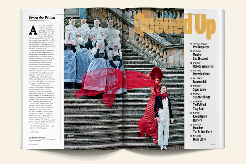 Issue spread of the Queued Up section