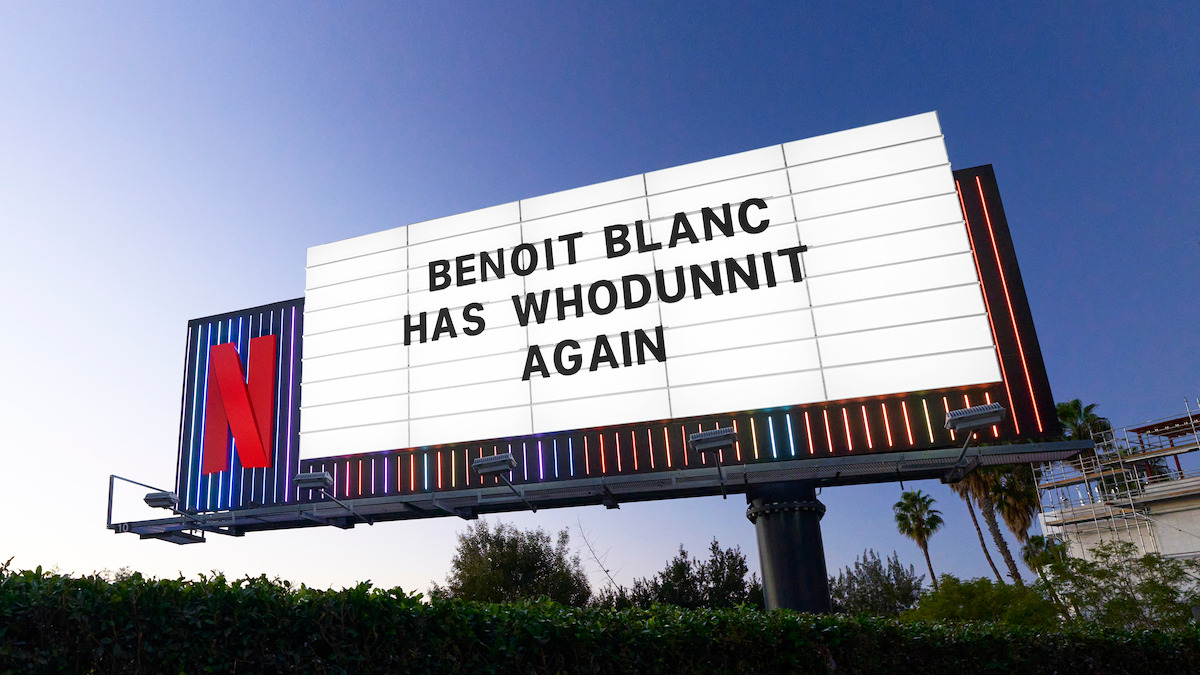 Knives Out Sunset Blvd Billboard - Benoit Blanc has whodunit again’