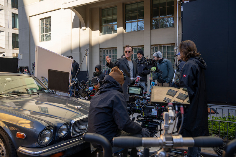 Executive producer Jude Law on the set of 'Black Rabbit.'